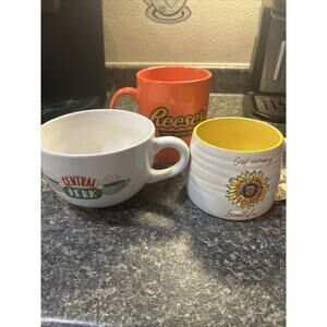 Mixed Coffee Mug Lot Of 3